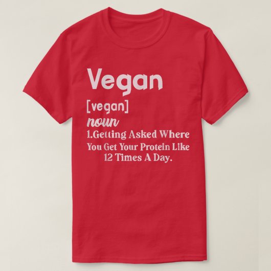 Vegan Definition Funny Vegetarian Plant Lover T-Sh T-shirt (Design voorkant)