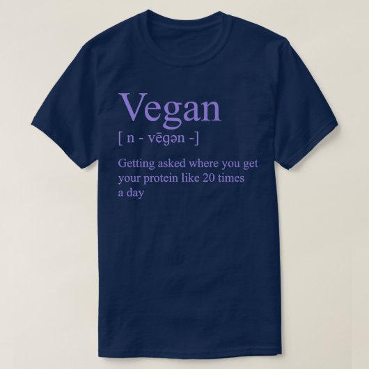 Vegan Definition Getting Asked Where You Get Your T-shirt (Design voorkant)