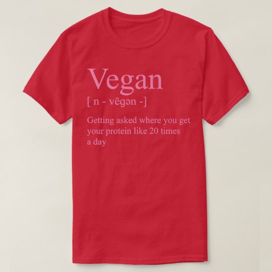 Vegan Definition Getting Asked Where You Get Your T-shirt (Design voorkant)