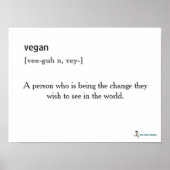 Vegan Definition Poster (Voorkant)
