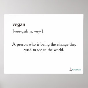 Vegan Definition Poster
