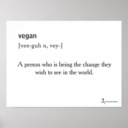 Vegan Definition Poster (Voorkant)