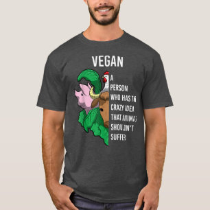 Vegan Definition Quote Animals mogen niet lijden V T-shirt