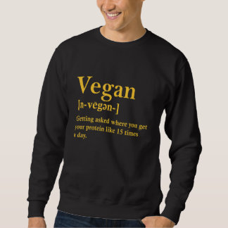 Vegan Definition Vegetarian Meme for Women Mannen Trui