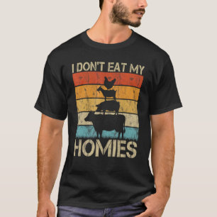 Vegan Dier Ik Eet Mijn Vrienden Niet Vegetarisch T-shirt
