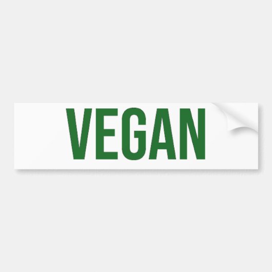 Vegan - Dierenrechten Bumpersticker (Voorkant)