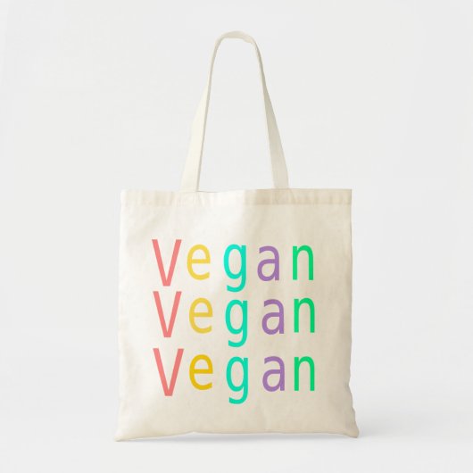 Vegan. dierenrechten. canvas tas. tote bag (Voorkant)