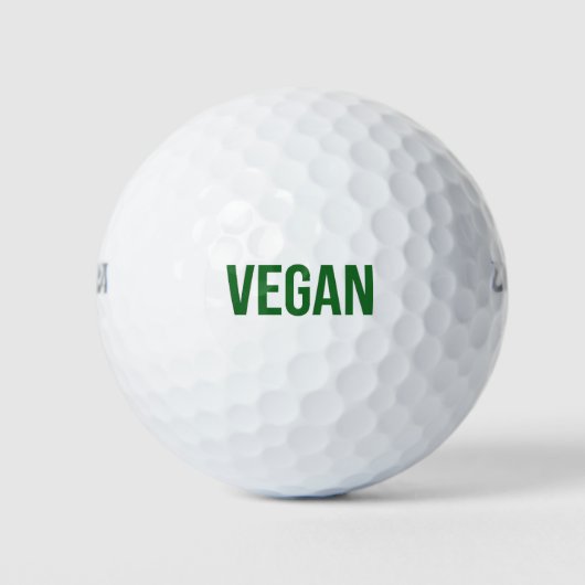 Vegan - Dierenrechten Golfballen (Voorkant)