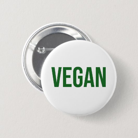 Vegan - Dierenrechten Ronde Button 5,7 Cm (Voorkant /achterkant)