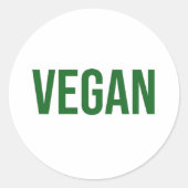 Vegan - Dierenrechten Ronde Sticker (Voorkant)