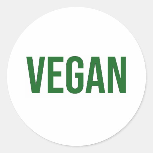 Vegan - Dierenrechten Ronde Sticker (Voorkant)