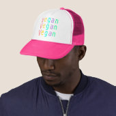 Vegan. dierenrechten. vrachtwagenhoed. Hot pink. Trucker Pet (In situ)
