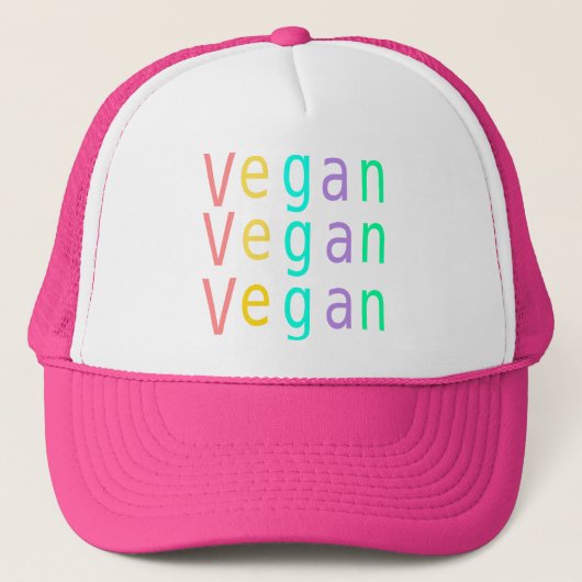 Vegan. dierenrechten. vrachtwagenhoed. Hot pink. Trucker Pet (Voorkant)