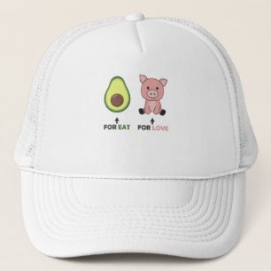 Vegan Dierenvriend Eat Avocado Pigs Love Trucker Pet