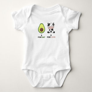 Vegan Dierenvriend Vegan Avocado Food Koeien Love Romper
