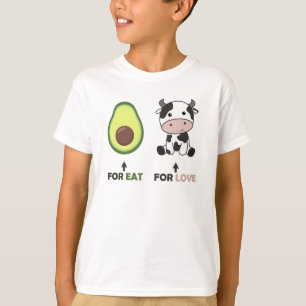 Vegan Dierenvriend Vegan Avocado Food Koeien Love T-shirt
