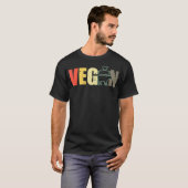 Vegan Dierenvriend Vegetarian Foodie Vegetable Die T-shirt (Voorkant volledig)