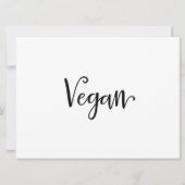 "Vegan" Dietary Needs Sign | Calligrafie (Voorkant)