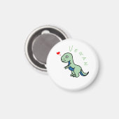 Vegan Dinosaur Kind Dino Love Animals Magneet (Voorkant / Achterkant)
