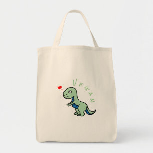 Vegan Dinosaur Kind Dino Love Animals Tote Bag