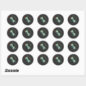 Vegan Dinosaur Kind Dino Ronde Sticker (Vel)