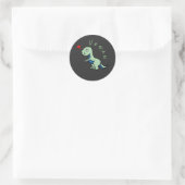 Vegan Dinosaur Kind Dino Ronde Sticker (Tas)
