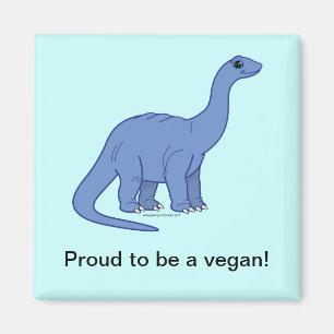 Vegan Dinosaur Magneet
