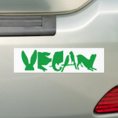 VEGAN DK GREEN BUMPERSTICKER (Op auto)