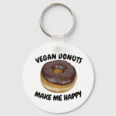 VEGAN DONUT MAKE ME HAPPY SLEUTELHANGER (Voorkant)