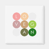 Vegan Dot Love Magneet (Voorkant)