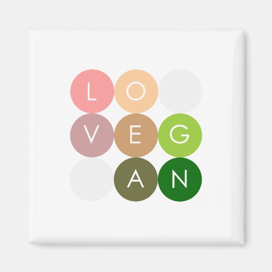 Vegan Dot Love Magneet (Voorkant)