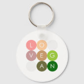 Vegan Dot Love Sleutelhanger (Voorkant)