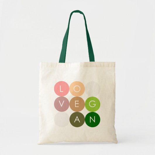 Vegan Dot Love Tote Bag (Voorkant)