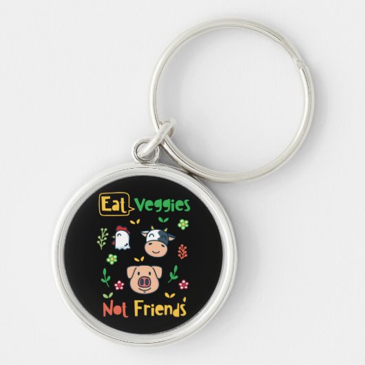Vegan - Eat Veggies Vegan Sleutelhanger (Voorkant)