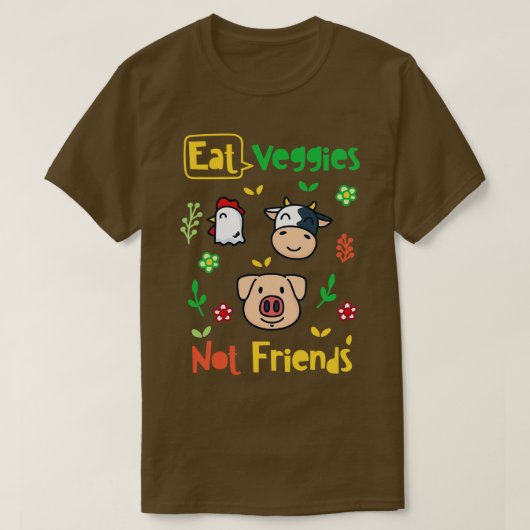 Vegan Eat Veggies Vegan T-shirt (Design voorkant)
