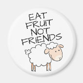 Vegan eet geen vriendjes met mooie witte schapen magneet (Voorkant)