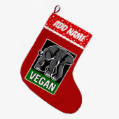 Vegan Elephant Grote Kerstsok (Voorkant (Hangend))