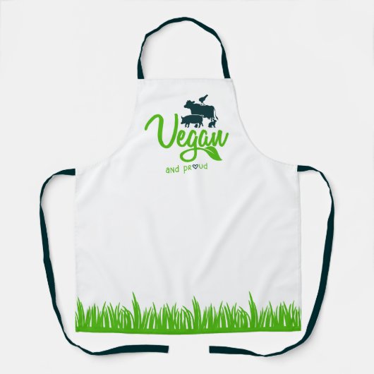Vegan en trots schort (Voorkant)