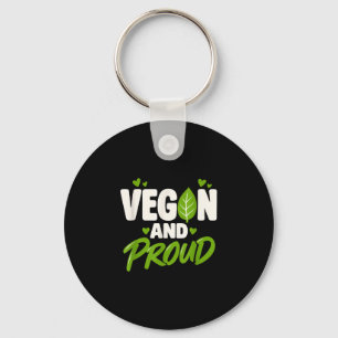 Vegan en trots veganistische levensstijl plantaard sleutelhanger