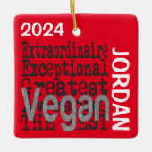Vegan Extraordinaire CUSTOM Keramisch Ornament (Voorkant)