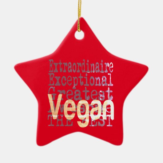 Vegan Extraordinaire Keramisch Ornament (Voorkant)