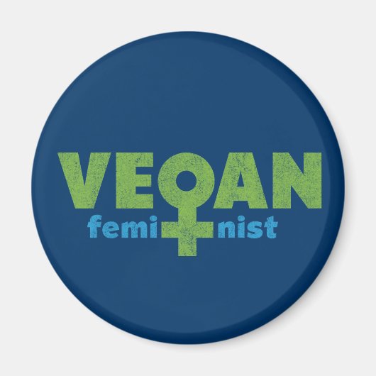 Vegan Feminist Magneet (Voorkant)
