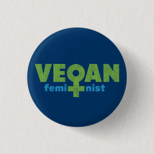 Vegan Feminist Ronde Button 3,2 Cm