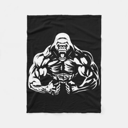 Vegan Fitness Gorilla Workout Kleding Uni-volwasse Fleece Deken (Voorkant)