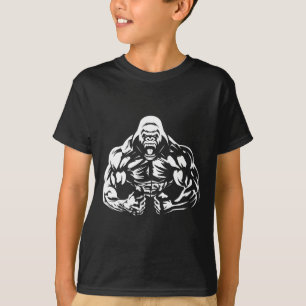 Vegan Fitness Gorilla Workout Kleding Uni-volwasse T-shirt