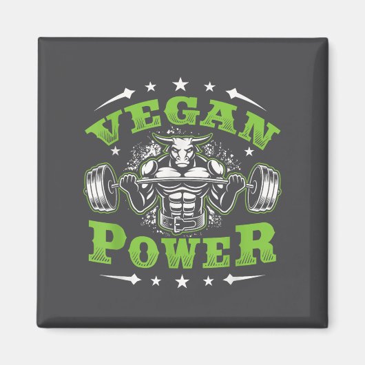 Vegan Fitness Workout I'm Vegan Wer  Magneet (Voorkant)