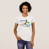 Vegan Flag 300 Shield "Vanavond dineren we op de s T-shirt (Voorkant volledig)