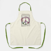  Vegan Floral Peace Sign Cute Flowers Schort (Voorkant)