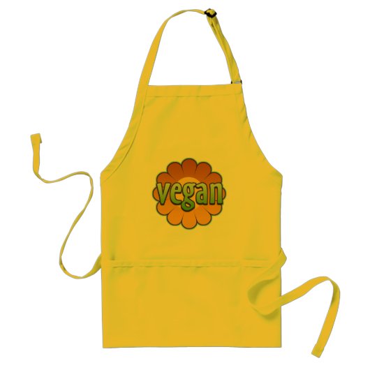 Vegan Flower BBQ Apron Standaard Schort (Voorkant)