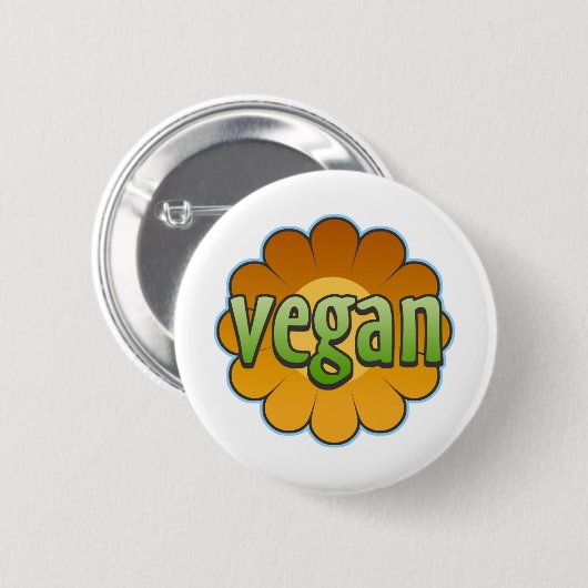 Vegan Flower Button (Voorkant /achterkant)